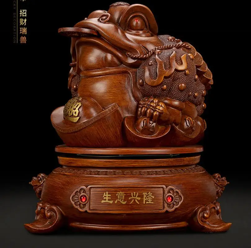 Gold toad zhaoqian large business prosperous three gold toad shop opening gifts shop High-end luxury Animal Sculpture statue