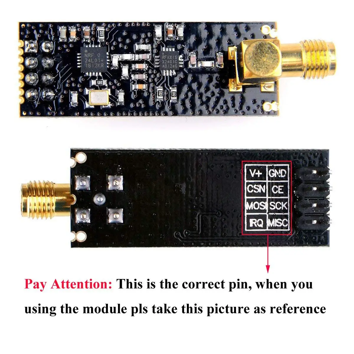 3Pcs 2.4G NRF24L01 + PA + LNA โมดูลไร้สายเสาอากาศ1000เมตรระยะทางยาวสำหรับ Arduino