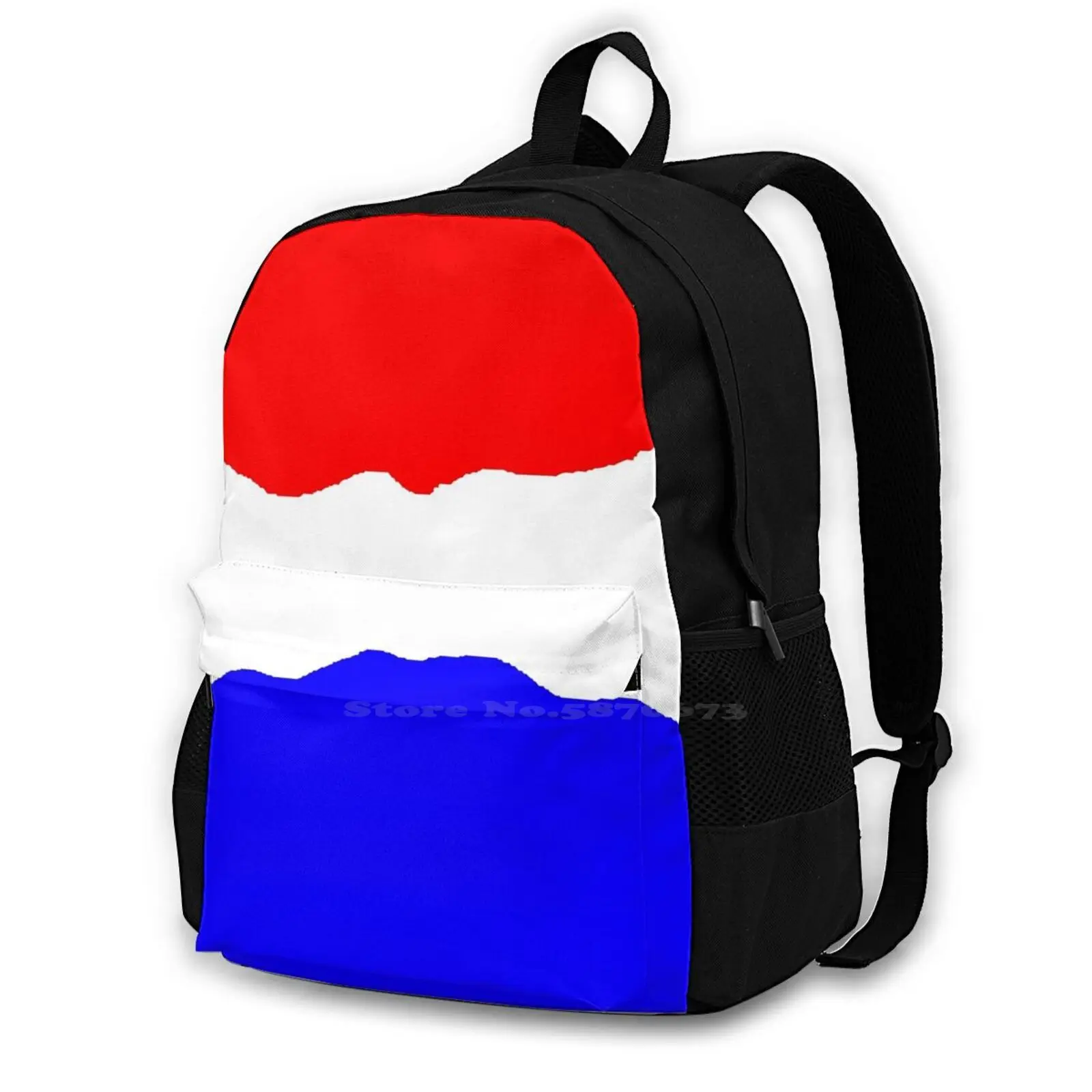 Curving Dutch Flag Backpacks For School Teenagers Girls Travel Bags Nederlands Vlag Waving Curve Nation Country