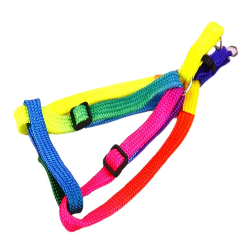 Pet dogs chest straps traction rope traction with colorful rope thoracic dorsal type