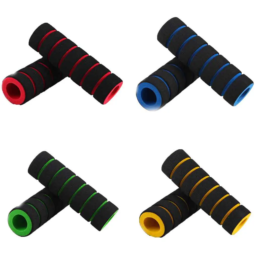 2Pcs Bicycle Grips MTB Sponge Handlebar Cover Grips Anti-skid Shock-absorbing Soft Bike Grips Ultraight Cycling Handlebar Sleeve