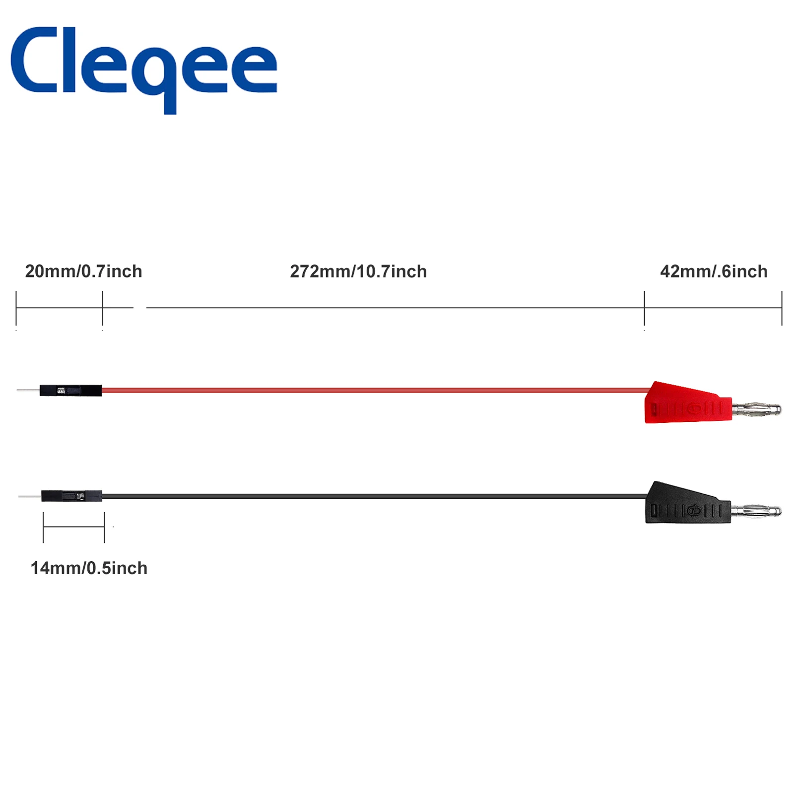 Cleqee cabo de ligação macho para 4mm, plugue de banana empilhável de silicone dupont, diy kit para placa de ensaio arduino p1532 10pc