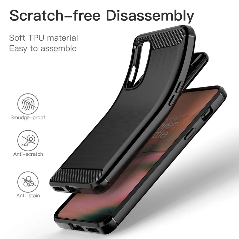 OnePlus Nord 2 Nord2 DN2101 DN2103 Case Rubber Silicone Carbon Fiber Cover For OnePlus Nord 2 5G Back Case For Nord 2 Nord2