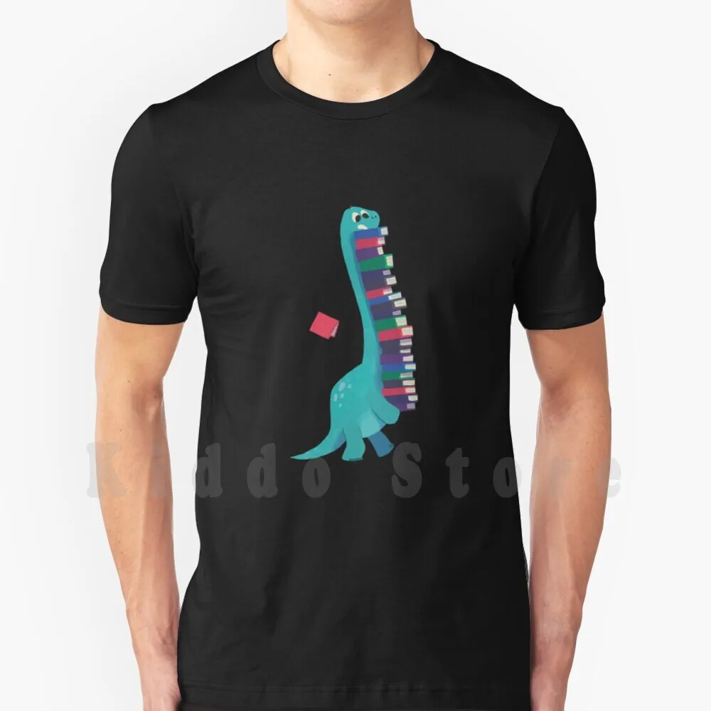 Book Dinosaurs T Shirt DIY Big Size 100% Cotton Books Book Dinosaurs Book Dinosaurs Kid Reading Smart Cute