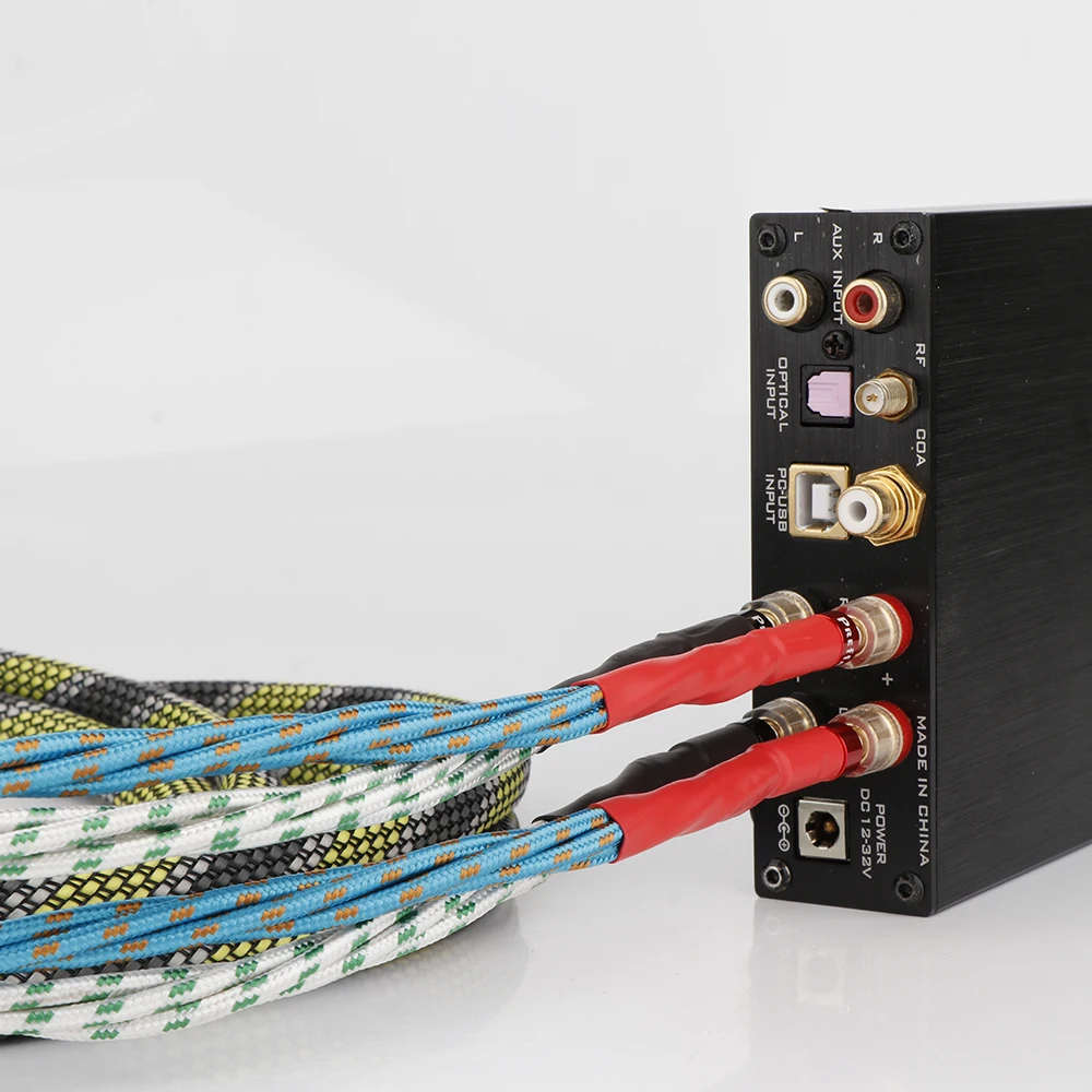 Hifi West كابل مكبر الصوت الكهربائي HIFI Audiophile مطلية بالذهب الموز إلى الموز التوصيل Biwire مكبر الصوت سلك الصوت