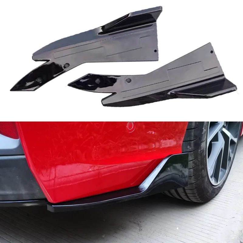 

Universal Carbon Fiber Car Bumper Spoiler Rear Lip Angle Splitter Diffuser Winglet Wings Anti-crash modified Car Body Side Skirt