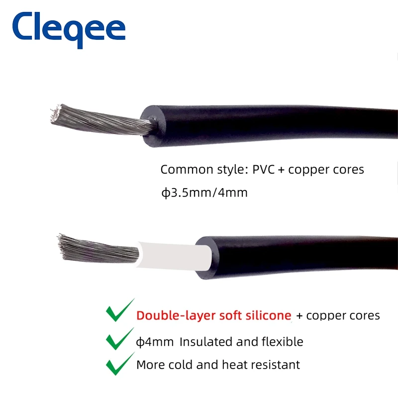 Cleqee P1505 усовершенствованная силиконовая датчики для мультиметра ручка 4 мм контрольные выводы вилки типа «банан Тесты привести с 2 мм Медь иглы 1,5 M 1000V/10A