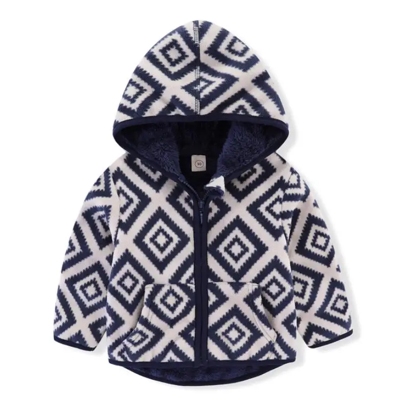2023 New spring autumn Fleece Full Sleeve Jacket Boys girls Cartoon Casual Polar Fleese Hood Coat Kids Cardigan Sweatshirt 2-6Y
