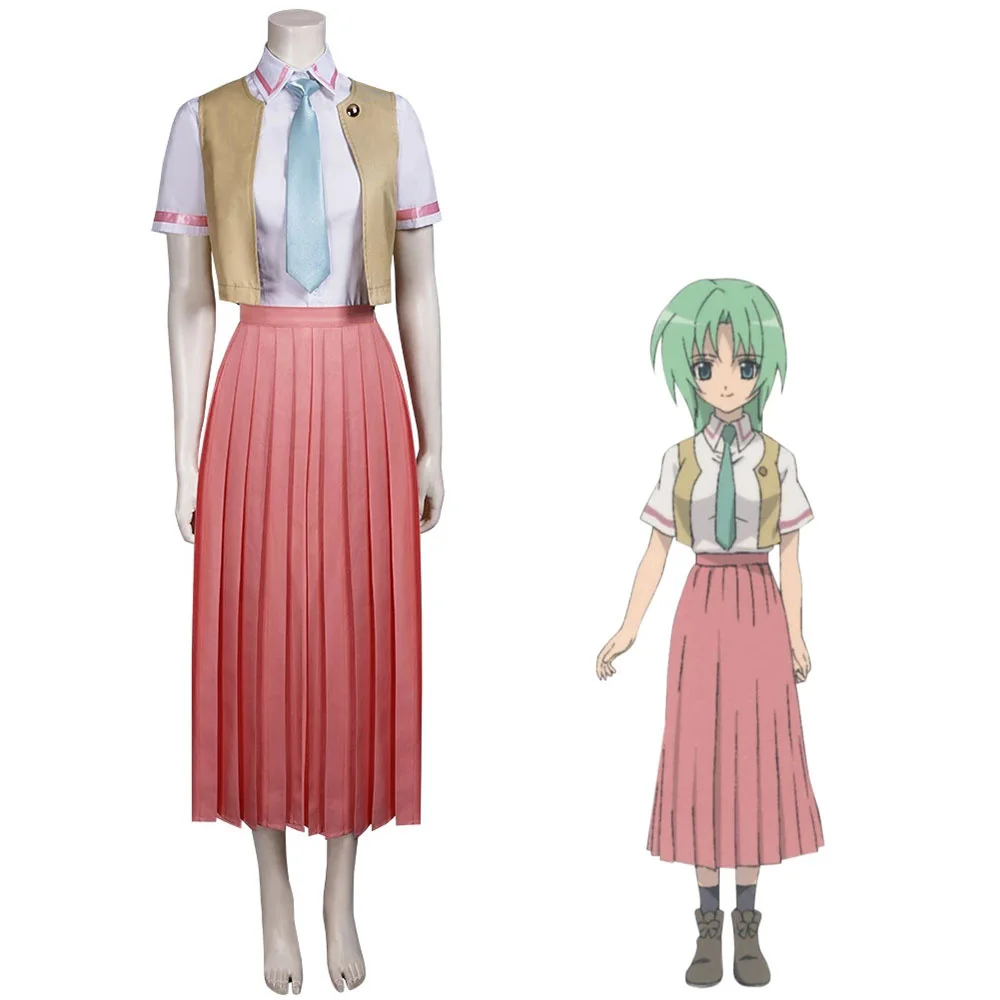 Anime Cosplay Higurashi When They Cry Hou Ryugu Rena Sonozaki Mion Maebara Costumes Halloween Carnival Dress Skirt JK Uniform