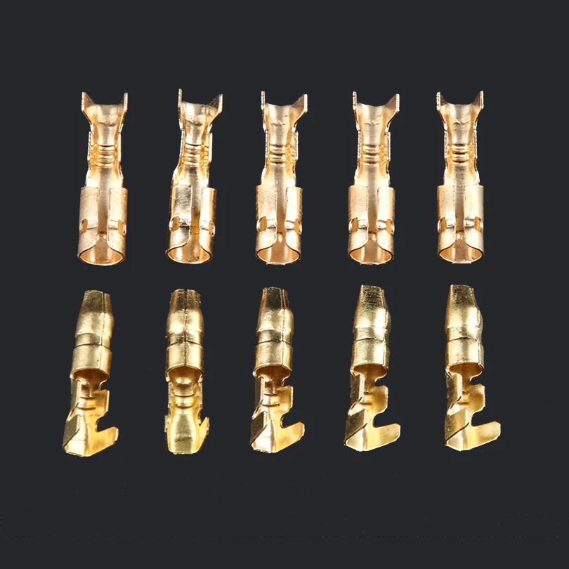 50/100 Sets 4,0 mm Buchsen- und Steckerkabelverbinder aus Goldmessing mit Isolierhülsen für Autos – Detail 4