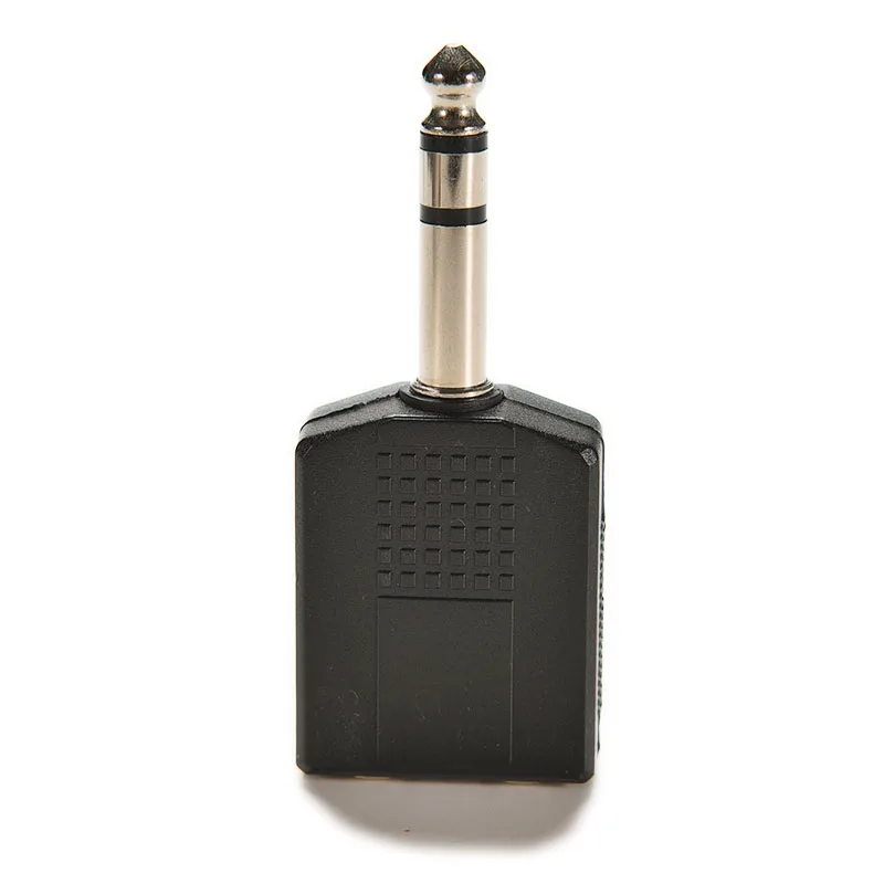 Single Male To Female 6.35mm Dual Mono Stereo Jack Headphone Microphone Y Splitter Converter 1/4