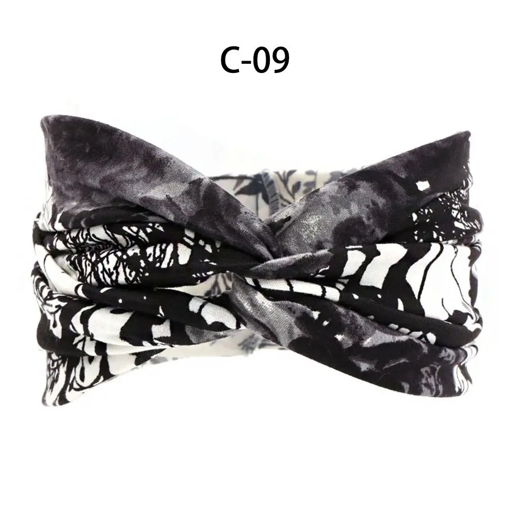 Vintage Elastic Sports Turban Yoga Running Fitness Hair Accessories Head Wrap Women Headbands Hair Bands