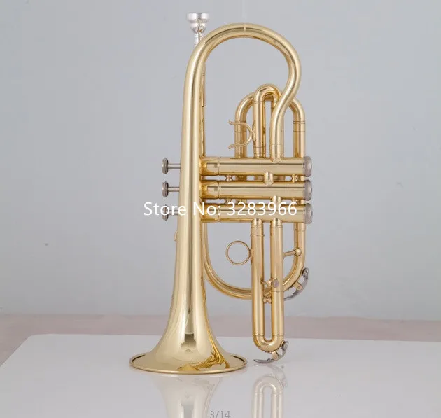 High Quality Bach Golden Bb Cornet Trumpet Brass With Case And Mouthpiece Musical Instruments