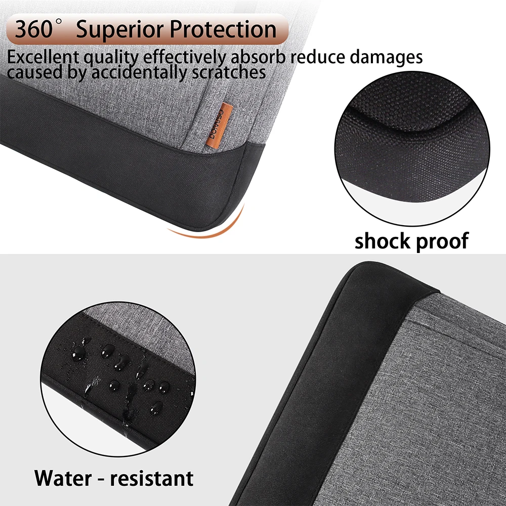 Water-resistant Laptop Sleeve With Shoulder Strap For 15.6\