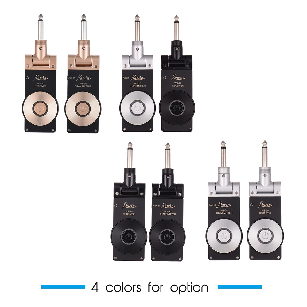WS-20B 2.4G gitara bezprzewodowy System nadajnik-odbiornik wbudowany akumulator bezprzewodowy nadajnik systemu gitarowego 30M