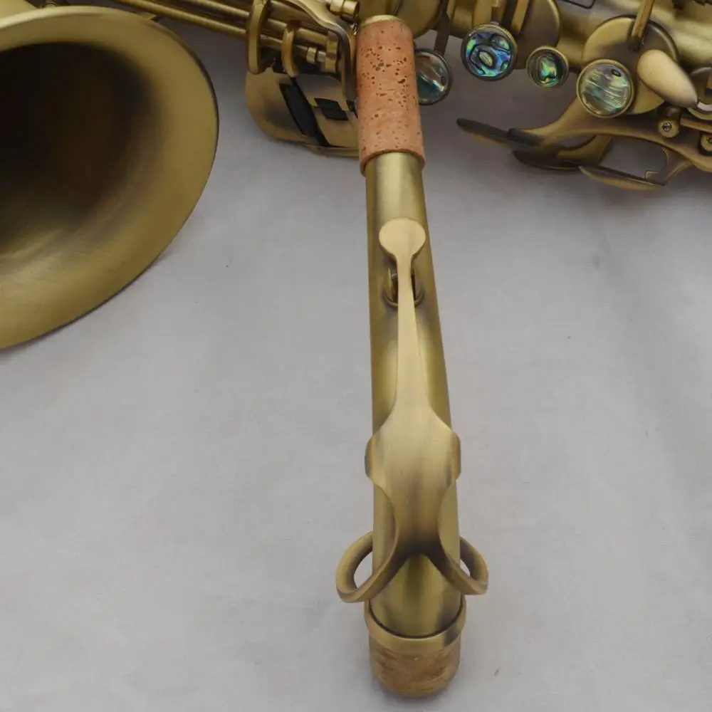 Free Shipping Brand New Eb Alto Saxophone Necks Bronze Professional Sax Necks Brass Accessories Antique Copper Simulation