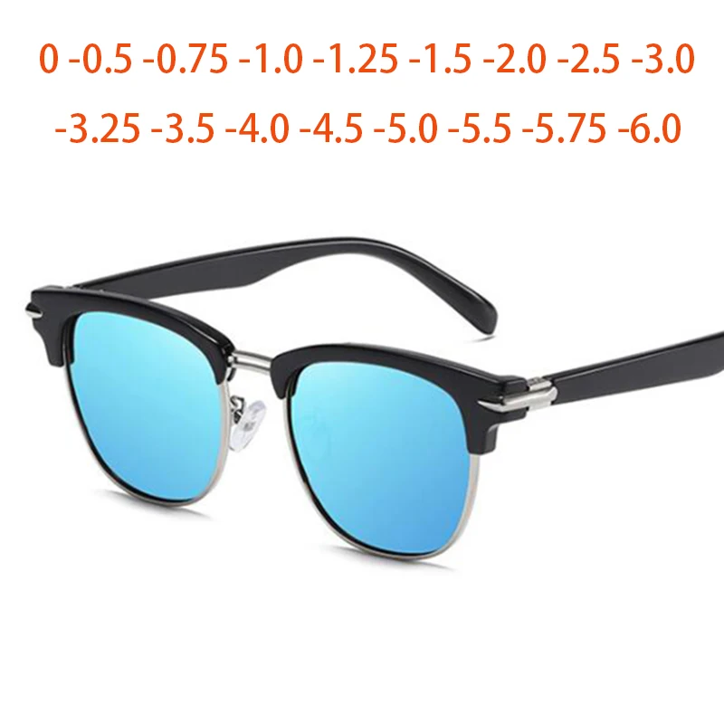 

Half Frame Polarized Sunglasses Men Women Retro High Quality Sun Glasses Rivet Eyewear Prescription 0 -0.5 -0.75 To -6.0