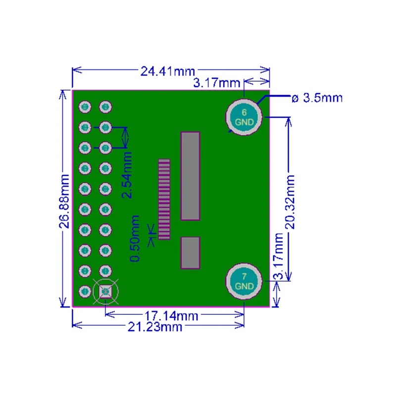 Adaptateur FPC FFC à DIP20, 0.5mm