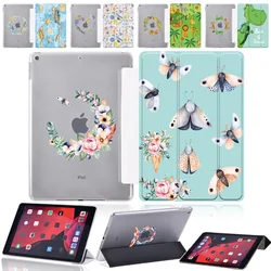 Funda inteligente con dibujos animados para tableta, carcasa con soporte triple para Apple IPad 7 8 9th Gen 2020, Air 1 2 3 4/mini 1 2 3 4 5/iPad (5/6th)