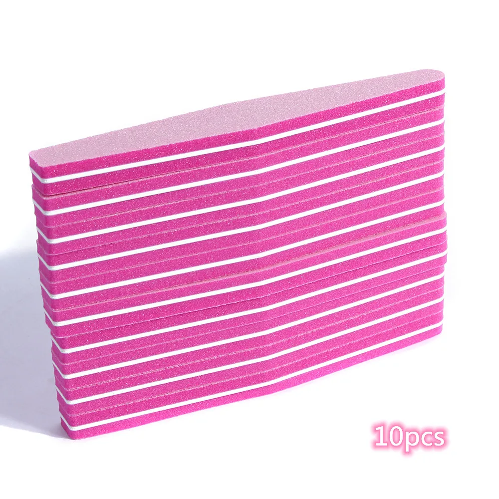 Nail Buffing Blocks 3 Color Thick Sponge Nail Files 100/180 Double Sides Sanding Buffer Tool Manicure Salon 10pcs/bag