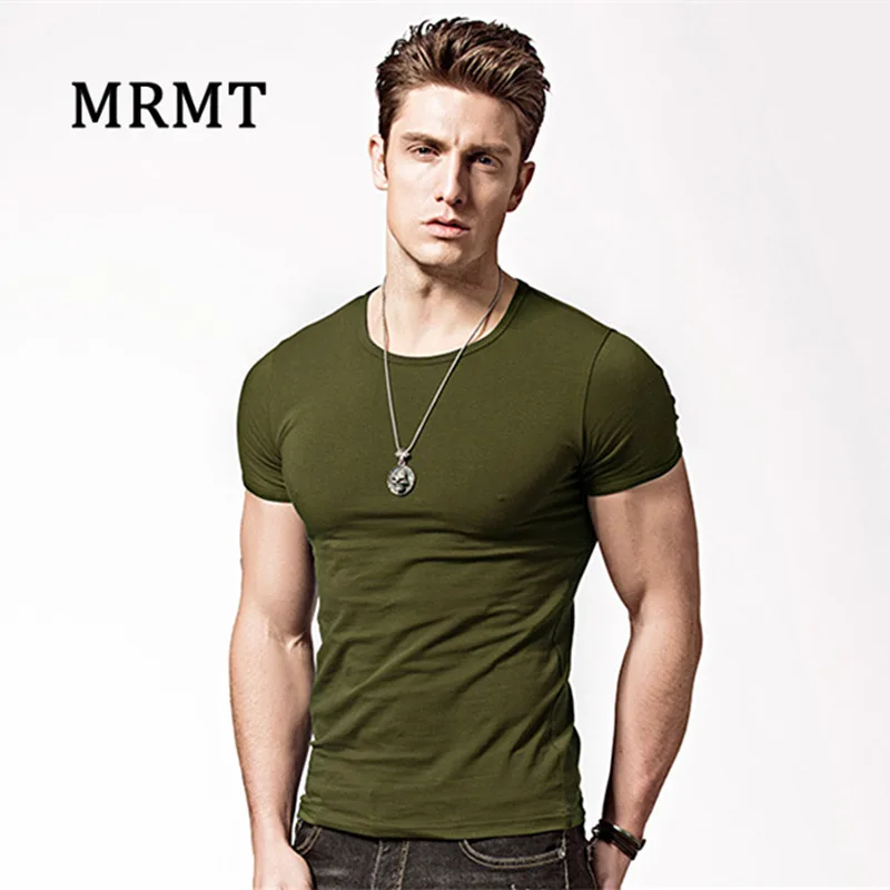 Tight cultivate one\'s morality t-shirts v-neck collar pure color T-shirt man Render male