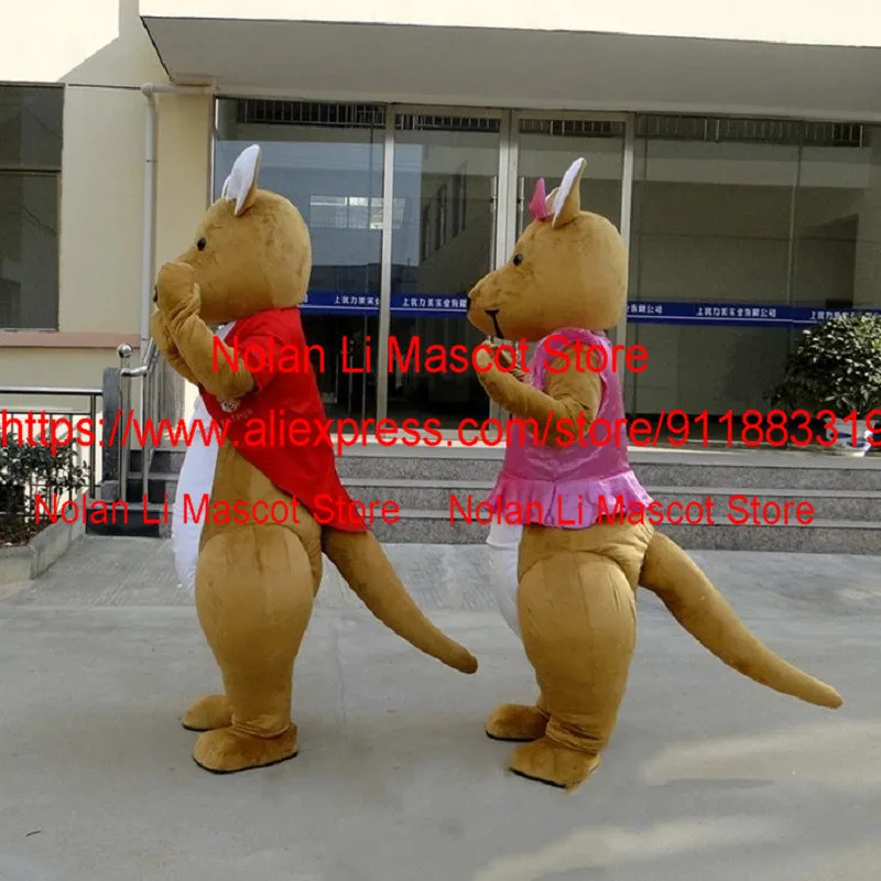 High Quality Kangaroo Mascot Costume Fancy Dress Party Cosplay Cartoon Character Birthday Fun Clothes ChristmasGift 1187