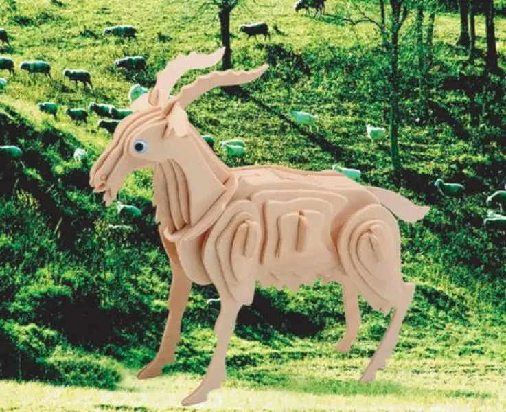 3D Wooden Puzzle-Goat