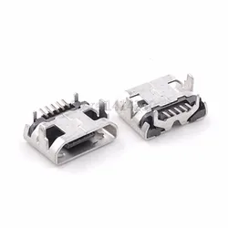 10Pcs Micro USB 5pin Ox Horn Female usb Socket Flat 4pin Socket Mini usb Connector