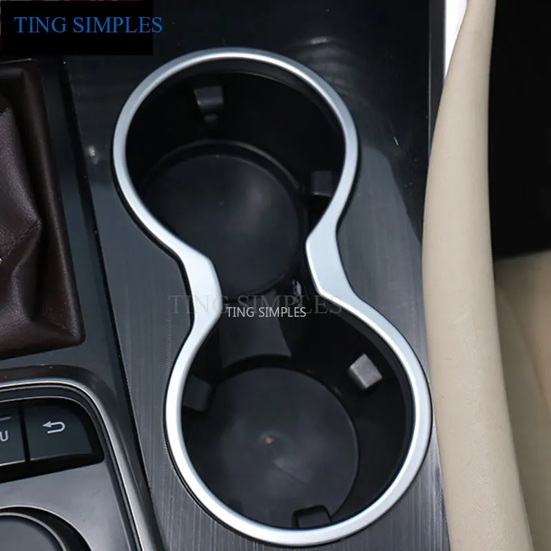 ABS CHROME Car Accessories Interior Water Cup Holder Frame Decoration Protective Cover Trim Stickers For Lexus RX 2014-2019