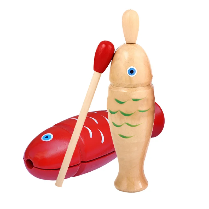 

Wooden Fish Drum Sticks Percussion Toy Instrument Percussion Toys for Children Gifts Infant Playing Type Fish Drum Sticks