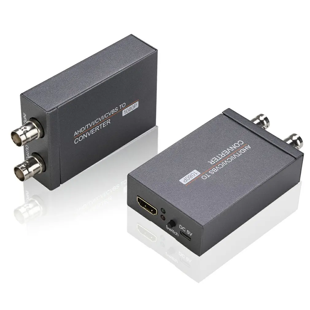 Adaptador convertidor AHD/TVI/CVI/CVBS a HDMI, convertidor de vídeo Full HD 4K, anillo de correa de conversión