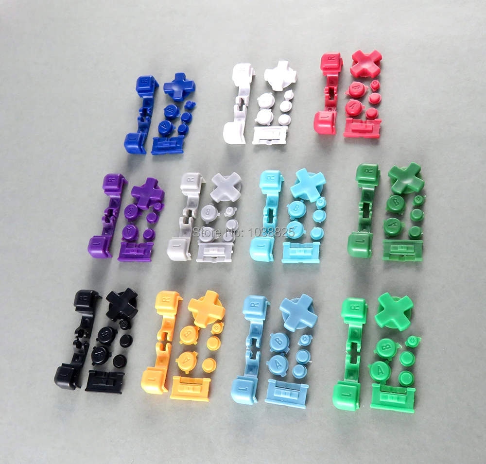 1set Plastic Full Button Set For GBA SP A B Select Start Power On Off L R Buttons D Pad ChengChengDianWan