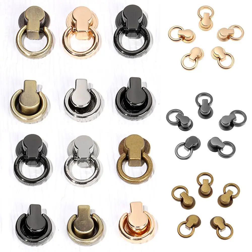 5Pcs Metal Bag Anchor Gusset Hanger Clamps Bag Craft Side Edge Anchor Link Hardware with O Rings for Tiny Purse Part Accessories