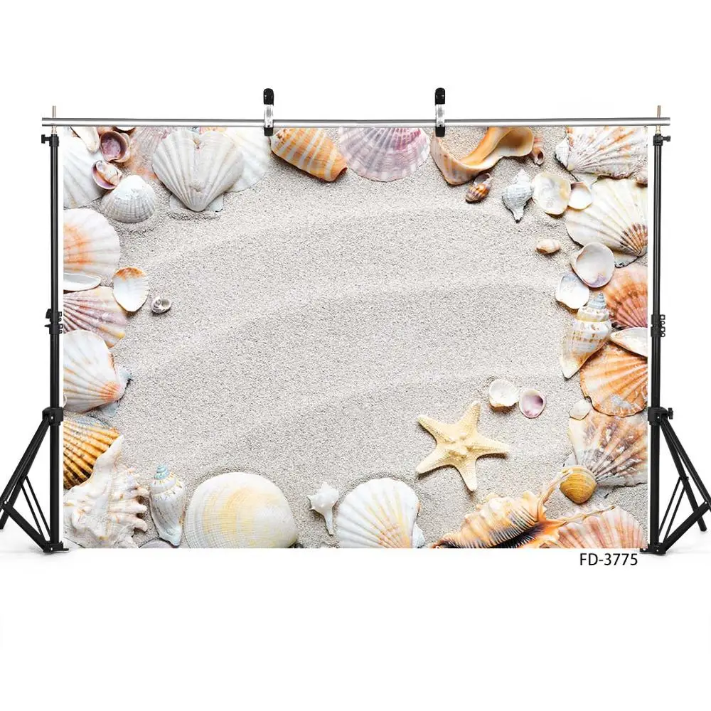 Spiaggia di Sabbia Delle Stelle Marine Borsette Fotografia di Sfondo Decorazione Baby Shower Bambini Ritratto Fondali Photocall Photo Studio di Oggetti di Scena