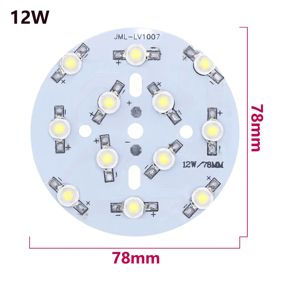 1pcs 12W 24W LED Copper bracket High Power LED Beads Light Diode SMD Cold White For SpotLight Downlight DIY Lamp Bulb