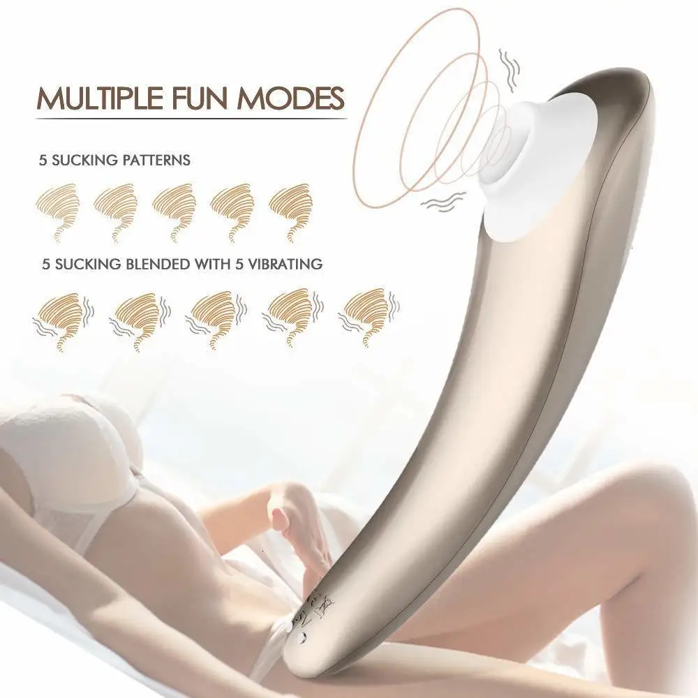 Clitoris Stimulator With 10 Suction Modes Air Pulse Pressure Wave Technology Waterproof Re-Chargeable Sex Toys For Women Couples