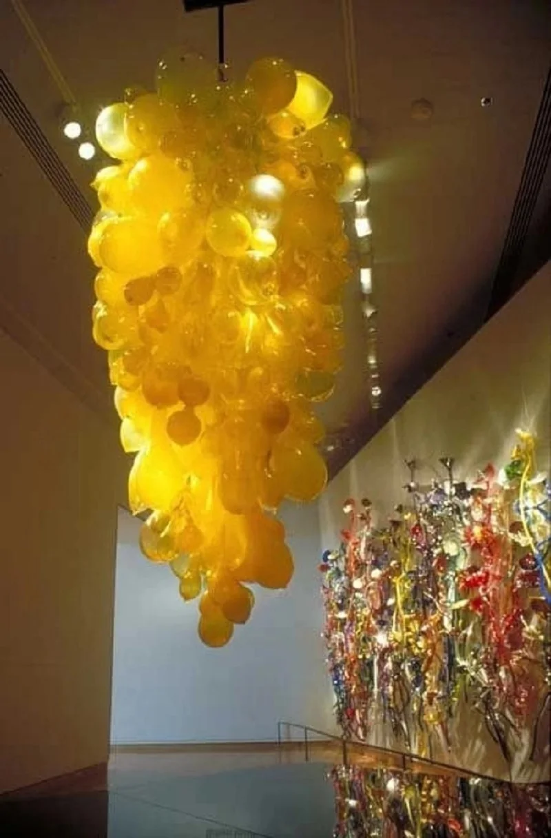 

Blown Glass Chandelier Italian Big Modern Hotel Lobby Chandelier Light