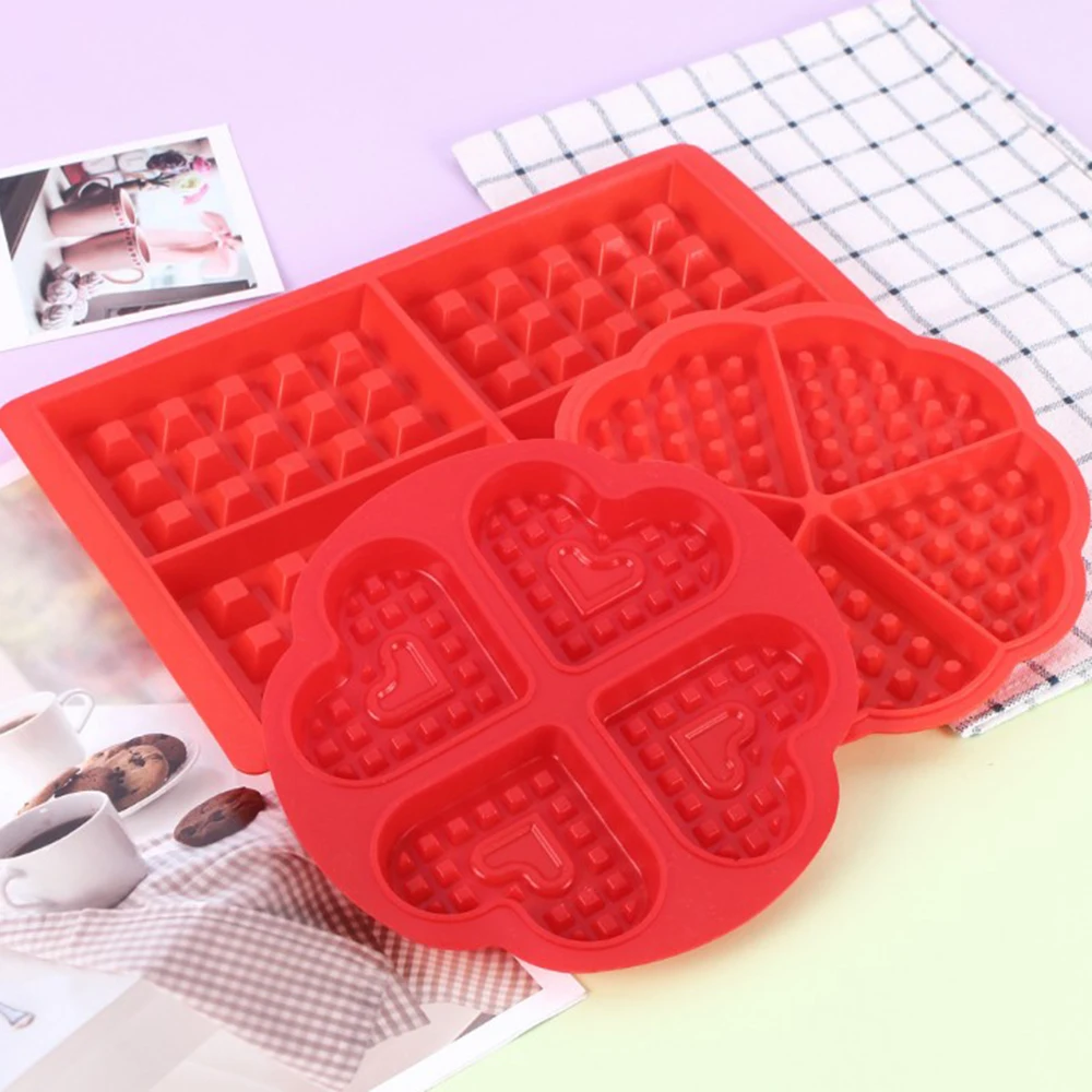 Waffle Maker Oven Waffles Mold Tray Silicone Mould Pan Cookies Cake Mold Bakeware DIY Craft Donuts Maker Kitchen Accesssories