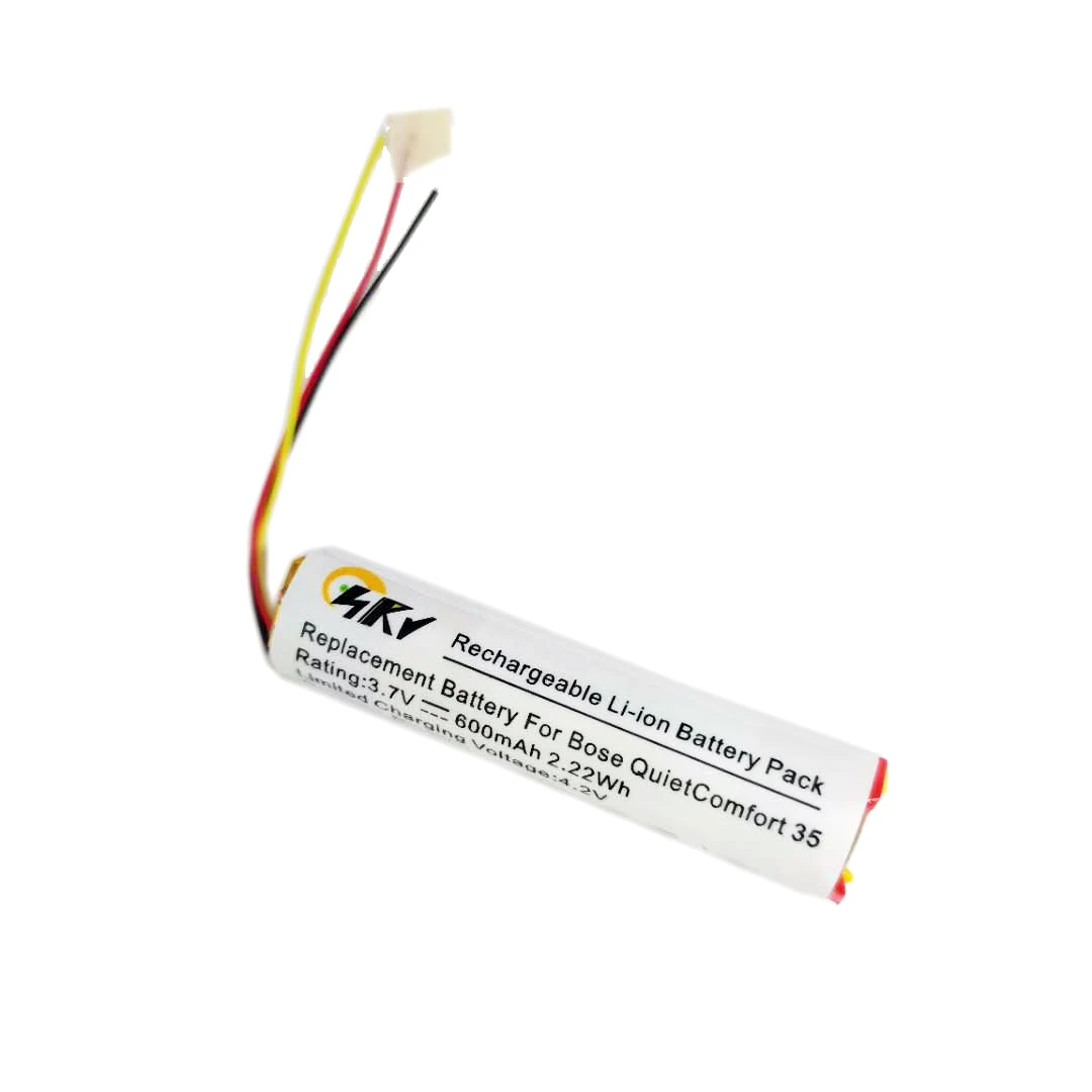 3.7V 600mAh Li-Polyme Battery For Bose QuietComfort QC35 & QC35 II Accumulator Replacement Battery 3-wire