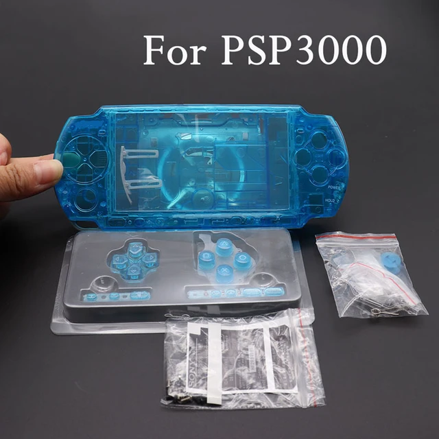 交換用シェル,青,白,透明,tpsp3000 psp 3000コンソール用,ボタン付き - AliExpress