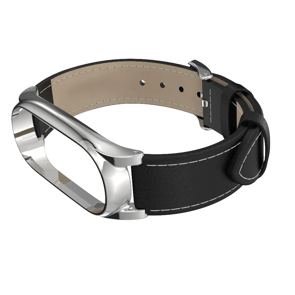 For Mi Band 5 Strap for Mi Band 4 Bracelet Genuine Leather Wristband Replacement for Xiaomi Miband 3 4 5 Wrist Belt Correa