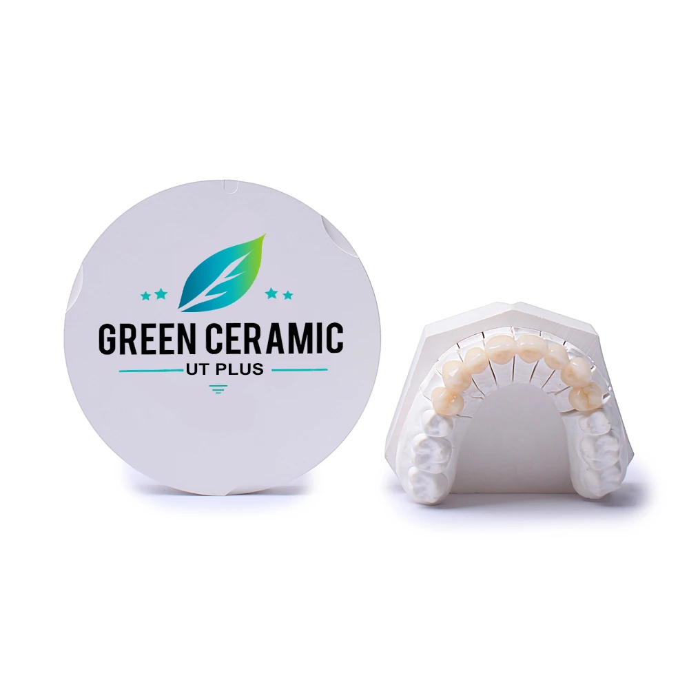 Green UT Plus Multilayer Zirconia Block for Dental Open System Lab Use 51% Translucency 1100Mba in Strength Material