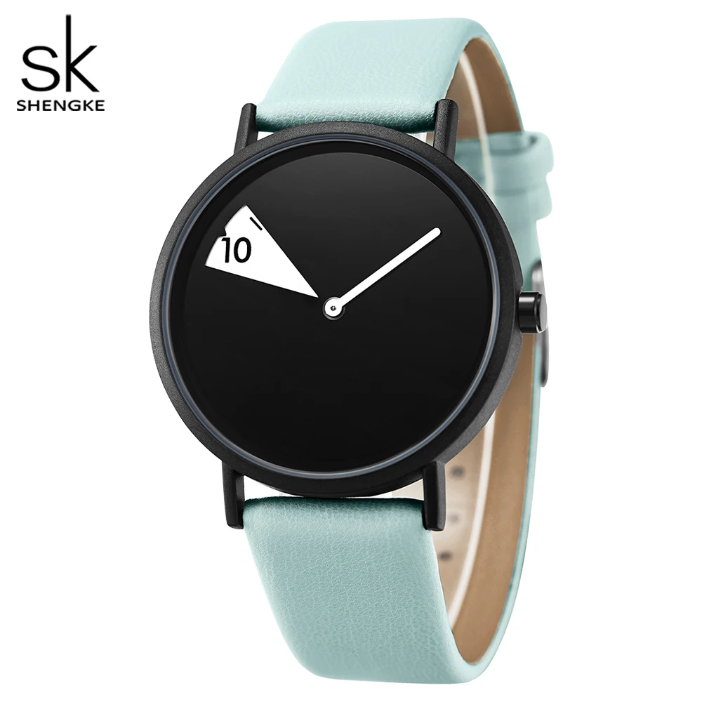 Shengke Creative Women Quartz Watch Fashion Leather Montre Femme Brand Watches For Girl Reloj Mujer Colorful Relogio Feminino