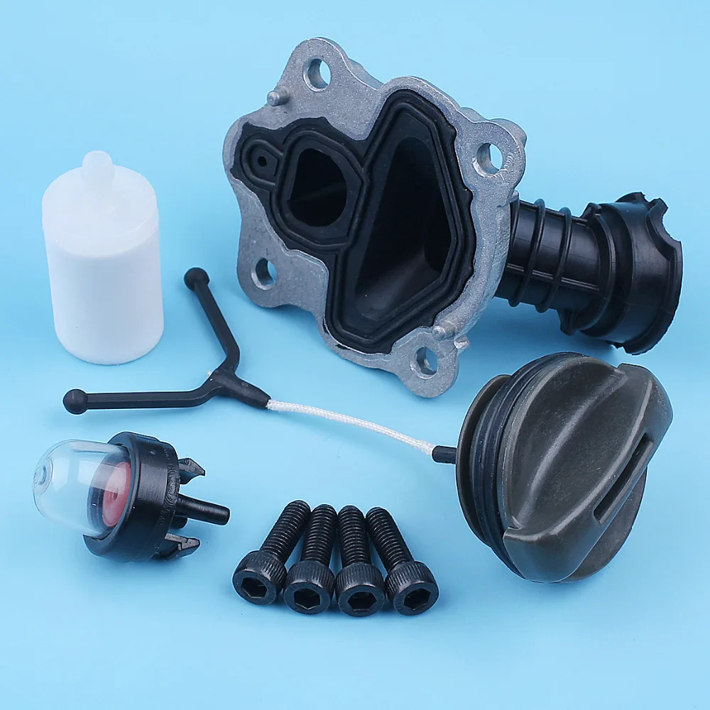 Imagem -05 - Coletor de Admissão de Inicialização da Tubulação de Entrada Kit Tampa Gás Borracha Assy para Husqvarna 445 450 445e 450e Rancher Motosserra 544082301 Peças Reposição