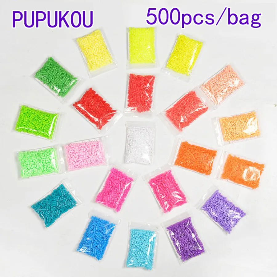 500pcs/bag 5mm Perler Hama Beads Toys Kids Education Diy Puzzles High Quality Handmade Gift