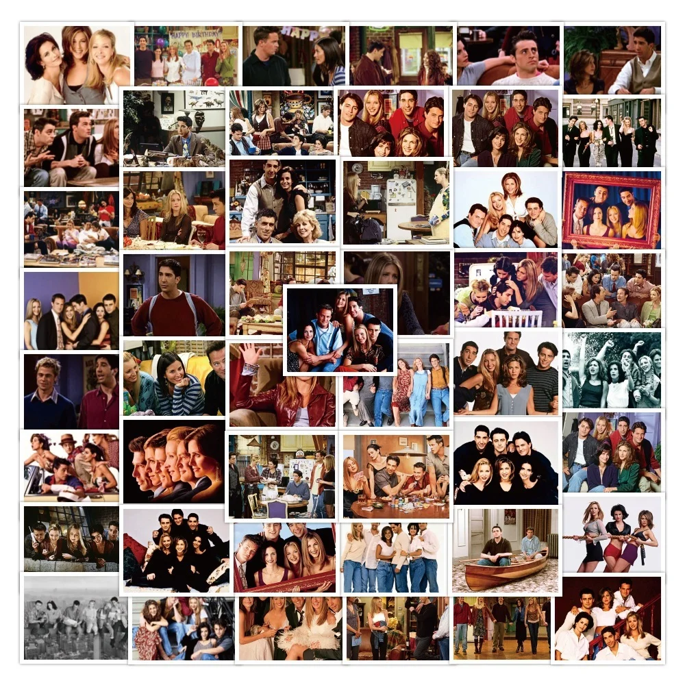 52Pcs Pack Vintage TV Series Show Friends Sticker for Suitcase DIY Laptop Guitar Skateboard Phone Waterproof Stickers Gifts