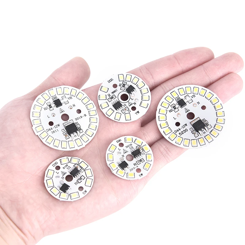 220V LED Bulb Patch Lamp SMD Plate Circular Module Light Source Plate For Bulb Light