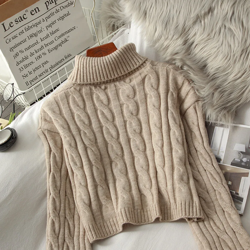 Loose Autumn Winter Sweater Women 2022 New Korean Elegant Knitted Sweater  Warm Female Pullovers Fashion Solid Tops