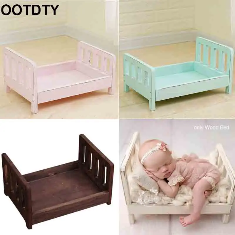 

Newborn Photography Props Wood Bed Infant Poses Baby Detachable Background Accessories