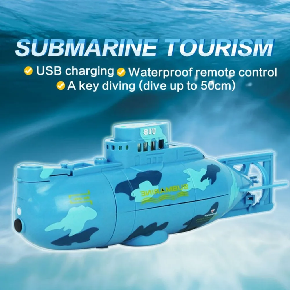 Mini Submarine 3311 Radio Control Submarine Racing Boat Universal Rc Toys For Children Portable Children RC Speedboat Model